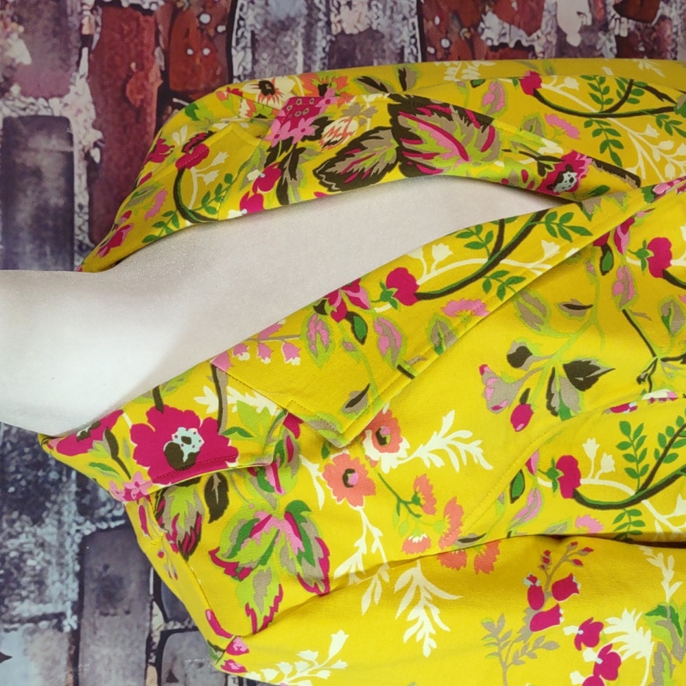 Isaac Mizrahi Floral Print Cotton Knit Jacket - Picture 5 of 9
